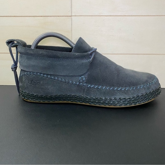 UGG Shoes - UGG Woodlyn Moccasin Black Women's Size 6.5 Shoes Leather Loafers Flats 1094814
